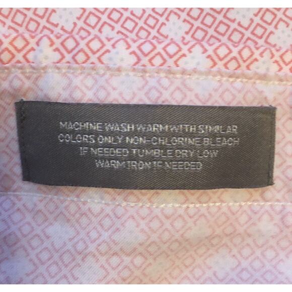 Daniel Cremieux Short Sleeve Button Down, Orange White Print, Men's M - Picture 6 of 9